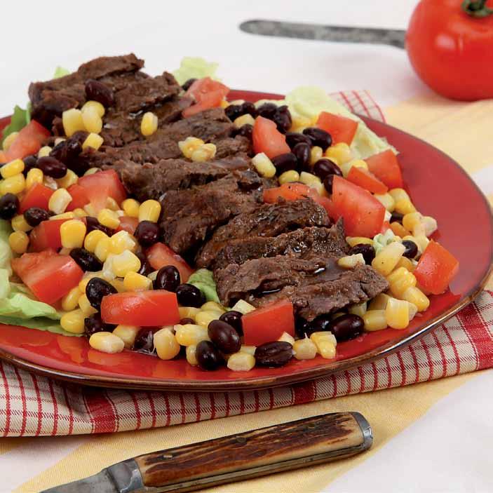 Cajun-Rubbed Beef Steaks with Corn Salsa