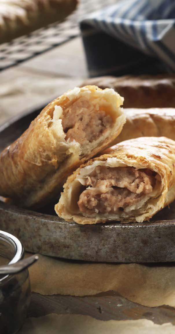 SAUSAGE ROLLS FRESH SAUSAGE ROLL RANGE ALL PRODUCTS FRESH RETAIL WRAPPED LP310024 7 inch Sausage Roll 1 FROZEN SAUSAGE ROLL RANGE ALL PRODUCTS BOXED FROZEN