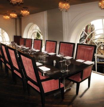 PRIVATE DINING ROOM We designed a room that is intimate, but not too small, a calm and comfortable space above