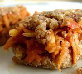 Apple Squares 1 cup almonds ½ cup sunflower seeds ½ cup pumpkin seeds ½ cup desiccated coconut ½ cup dates (soaked 30 minutes and drained) little water if needed Place almonds and seeds into food