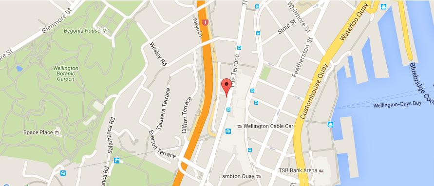 Location We are conveniently located in Terrace Conference Centre House 114 The Terrace, in the heart of Wellington's
