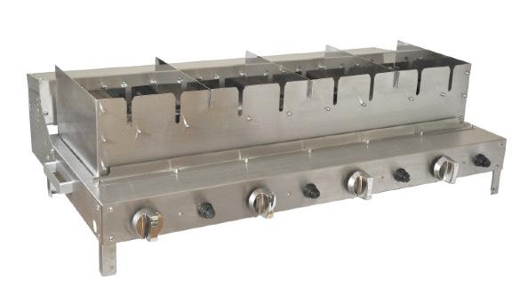Gas grill 8 1430.00 Length 39 1/3 ; Depth 21 2/3 Height: 11 4/5 Voltage 120V Electric.