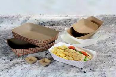 Poly Coated Food Trays Our food trays come in a variety of sizes designed to resist moisture and grease thereby eliminating the need for a tray liner.