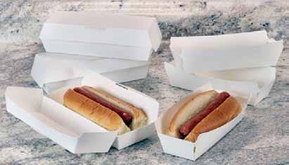 Hot Dog Containers Our hot dog trays are formed for stability and designed to lock for secure carrying. They are nested for space savings on the counter and in the storeroom.