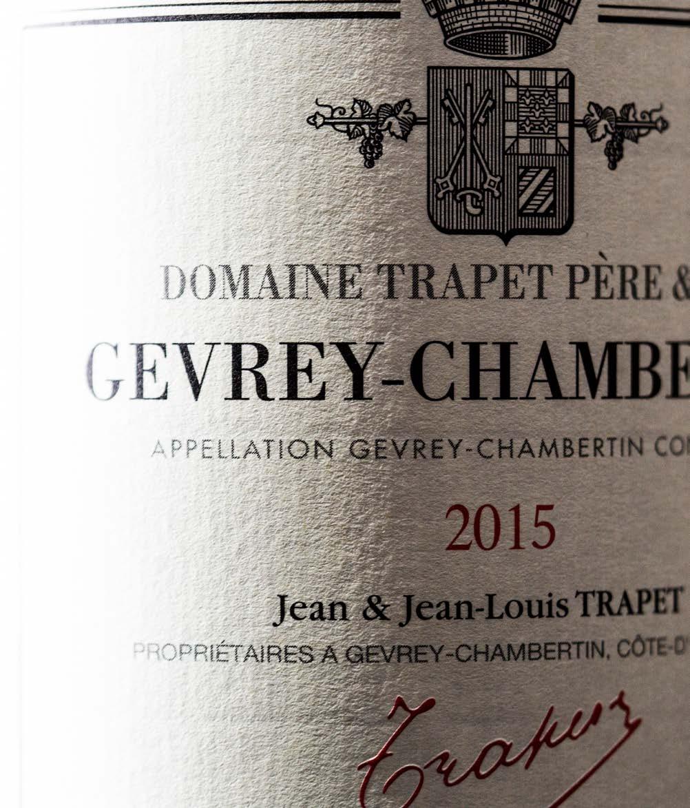 DOMAINE TRAPET 2015 VINTAGE, EN PRIMEUR We were running late for Jean-Louis Trapet, so I made the customary phone call from the car, rehearsing the well-used so sorry en retard there as soon as