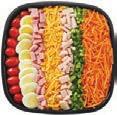 Serves 4-6 CHEF SALAD WITH RANCH DRESSING Chopped lettuce, eggs, tomatoes,