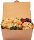 Includes your choice of small tossed salad, fresh fruit or chips and a bakery cookie. Item individually boxed.