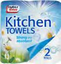HOUSEHOLD FAMILY VALUE Kitchen Towels 2 Rolls x 10