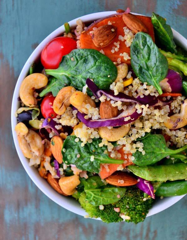 Featured Recipes from and Amie s Ultimate Detox Salad 1 cup Living Now Organic Quinoa 2 cups loosely packed fresh baby spinach 1 small head red cabbage, shredded 1 cup cherry tomatoes, halved 1 head