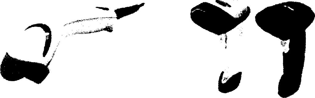 69 - Izgled čitača sa prorezom i fiksiranim zrakom 2) Čitači sa pokretnim zrakom, prema obliku mogu biti: O Ručni čitači sa pokretnim zrakom: Ručni čitači sa okidačem Ručni čitači bez okidača Čitači