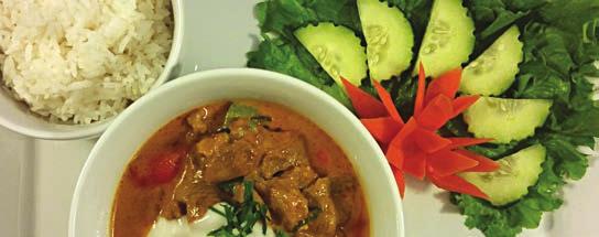KAI (CHICKEN) 12.95 Beef or Chicken with potatoes, onions, carrots, roasted peanuts in masaman curry with coconut milk. KANG PANANG* CD7.