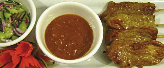 served with sweet and sour sauce. A4. MOU SATAY (PORK) 7.