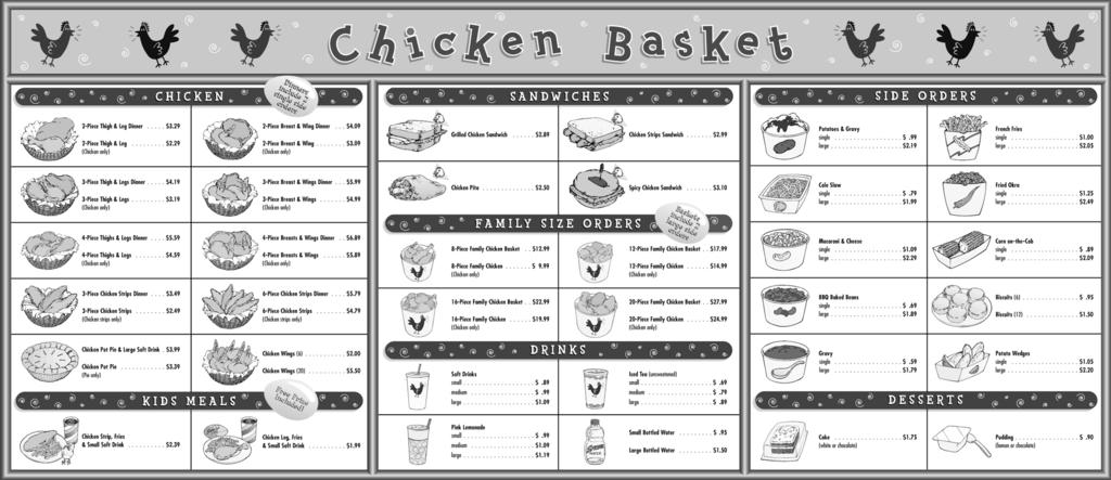 From asic Menu Math: Fast Food, by J. Haugen-McLane, 1999, ustin, TX: PRO-ED. opyright 1999 by PRO-ED, Inc.