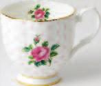 Polka Rose Footed Vintage Mug