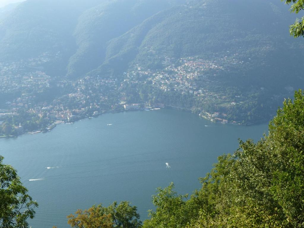 View from above Como. A funicular will handle at least half of the ascent to the top.