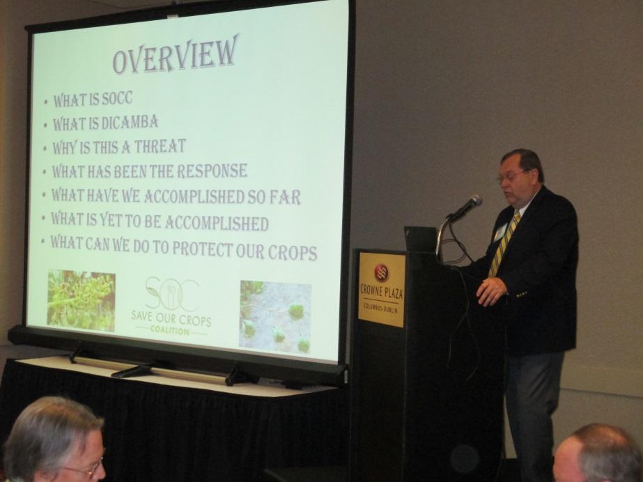 Steve Smith, Director of Agriculture at Red Gold, Inc. Steve presented on the New Emerging Threat to Specialty Crop Production: The Widespread Use of Dicamba.