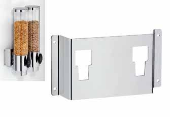 screws and screw anchors Cromargan / stainless 18/10 Size Size cm 12,5 x 13,2 x 3,9 5 x 5 1 / 4 x 1 1 / 2 55.0057.6040 Accessory: Container Cereal Dispenser 06.