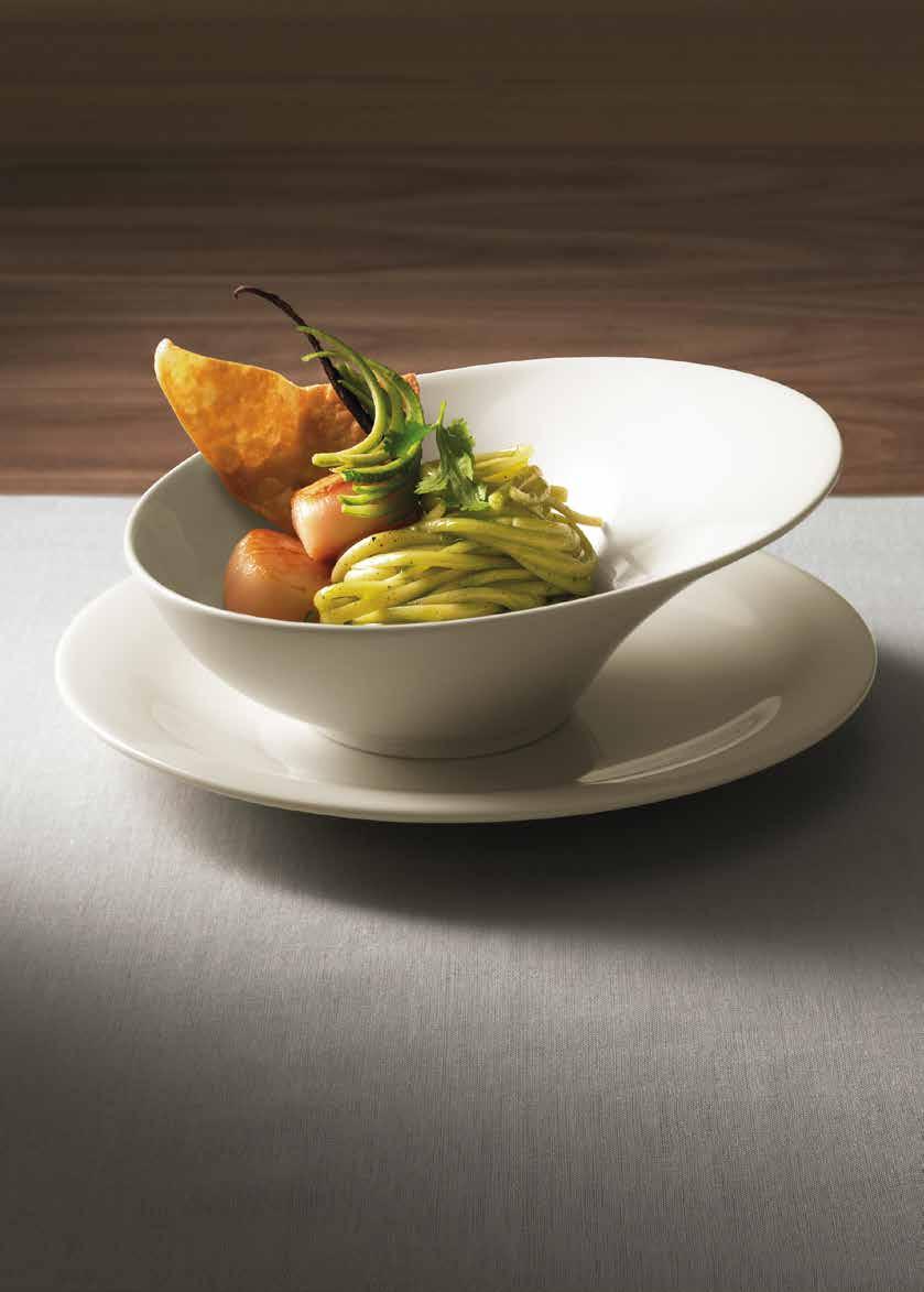 Silhouette Duracream Capturing the Verve of Inventive Cuisine Exceptional food deserves an equally unusual showcase dinnerware that