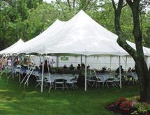 99 Includes 10 round tables 100 chairs, Buffet Tables, Skirting, and Lighting 30 x 60 Tent 1399.