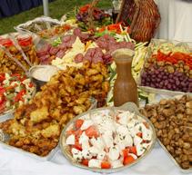 Social/Club Buffets Our Social/Club buffets include table linens, buffet linens & skirting, Gold Rim China, Oneida flatware Table Settings, Water Glasses, Table Accessories and Linen Napkins