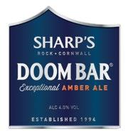 BLUE SKY DRINKING SHARP'S BREWERY DOOM BAR As spring begins to show its colours our range of Cask Ales expands.