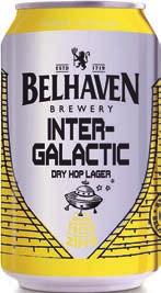 2% ABV. 5.12 per litre Intergalatic Lager Belhaven Brewery, Dunbar A fresh, crisp craft lager with bags of aromatic hop character and a clean finish.