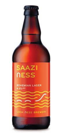 HIGHLANDS & MORAY Saaziness Loch Ness Brewery, Drumnadrochit A crisp, clean lager with Saaz and Pilsner hops combining beautifully