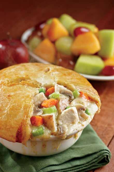 Favorites Add Cup of Soup, Small Green or Small Caesar Salad 4.49 Chicken Pot Pie Chicken Pot Pie CJ classic since 1977. Baked fresh throughout the day.