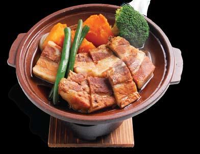pork, pumpkin and broccoli cooked with