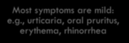 hours) Most symptoms are