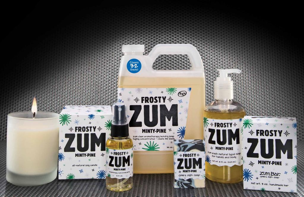 GETTIN NIPPY WITH IT! NEW! Frosty Zum Clean Laundry Soap (32 fl. oz.) 24396 Case of 8 $60.00 SRP $12.95 NEW! Frosty Zum Mini Bar (1.5 oz.) 24392 Give your customers a winter break from weathered skin.