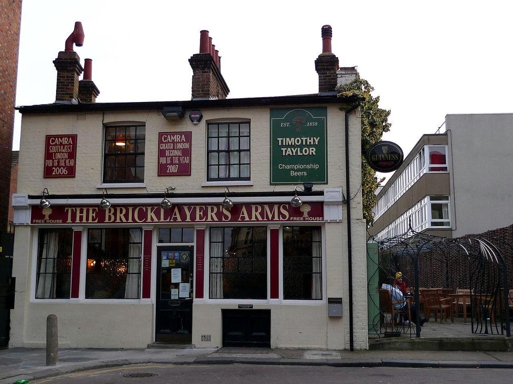 No 7: The Bricklayer s Arms, Putney This pub prides itself on presenting a variety of high quality real ale, and the selection varies