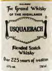 Usquaebach Highlands, Scotland Translated from Gaelic as the water of life, Usquaebach pronounced ooske-bah is a historic brand that brings to life the ancient traditions and historic craft of the