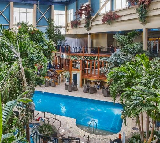 L Hôtel Québec s indoor tropical garden and swimming pool are perfect to rest and relax while the recently renovated rooms are always a sure value for both business travellers