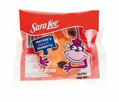 All muffins are lower in fat than Sara Lee regular muffins and with low glycemic index.
