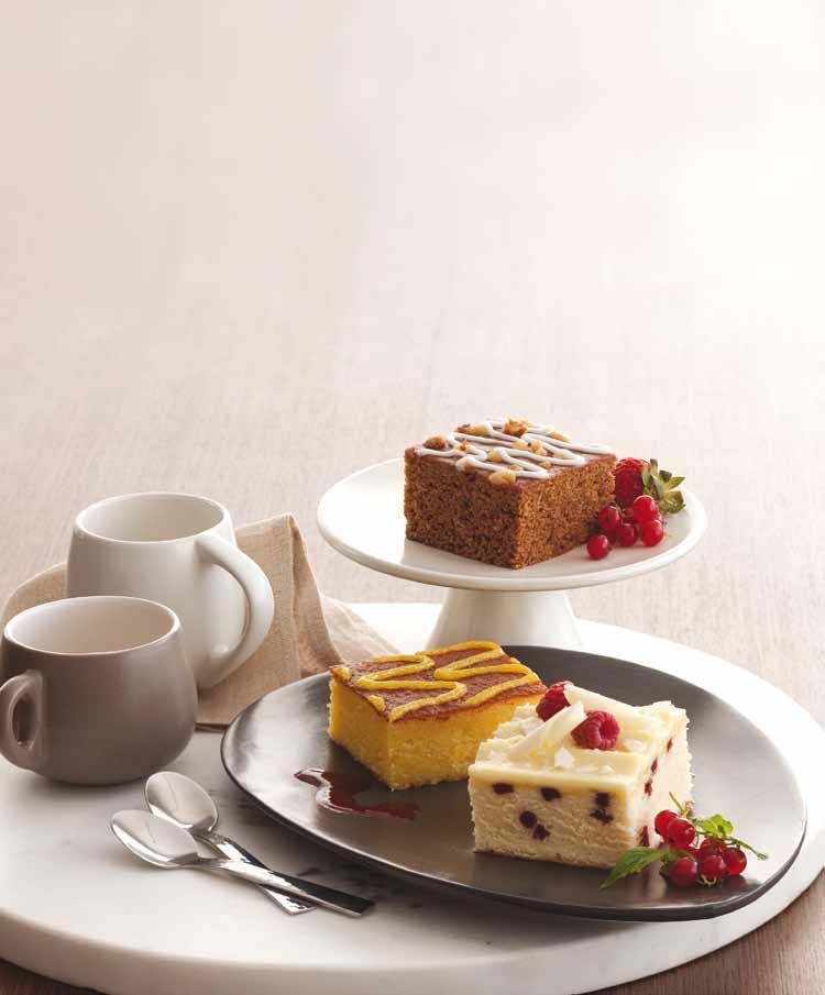 Classic Tray Cakes Sara Lee Foodservice has introduced three new tempting varieties into its popular Tray Cake range White Chocolate and Raspberry Cake, Caramel Date Cake and Orange & Almond