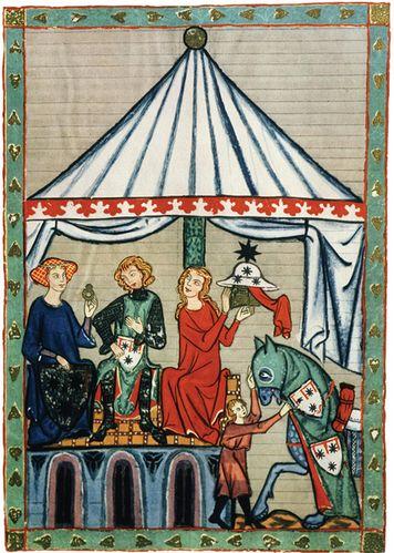 In theory, only men were part of the feudal relationship between lord and vassal. However, it was quite common in the Middle Ages for noblewomen to hold fiefs and inherit land.