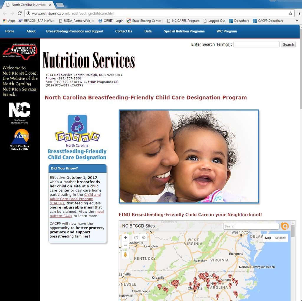 NC Breastfeeding-Friendly Child Care Designation Apply today for FREE!