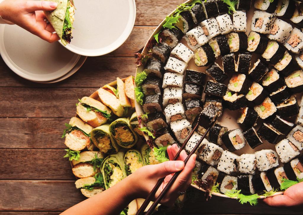 PL ATTE RS 11 CHEF S SELECTION SUSHI PLATTERS These bite size selections of sushi are perfect for any function or get together.