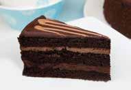 Layers of rich moist chocolate cake with sliced almonds, dark and light