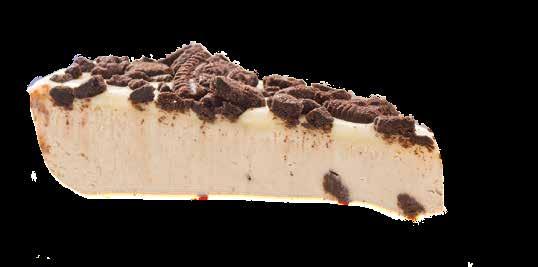 96KG 14 SERVES COOKIES & CREAM CHEESECAKE Creamy cheesecake loaded with