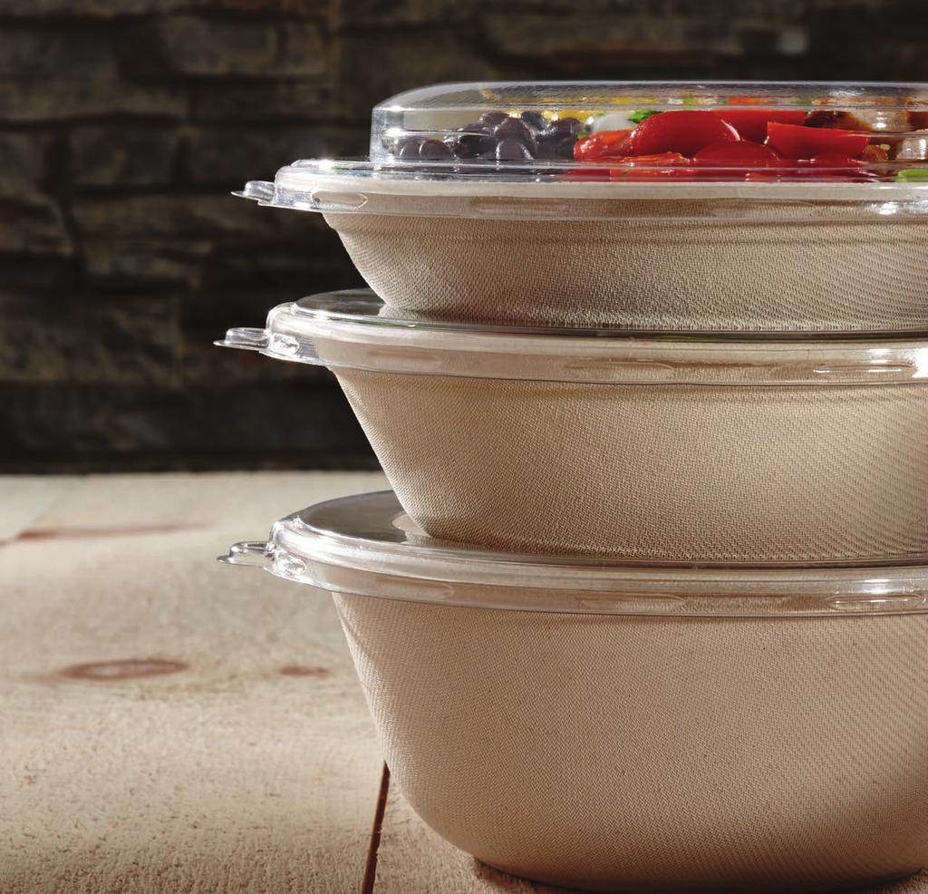 ROUND, SQUARE & OVAL BOWLS FOR SALADS, ENTRÉES OR BURRITO BOWLS The versatility of Sabert s mix and match bowls and lids allow you to eliminate excess SKUs.