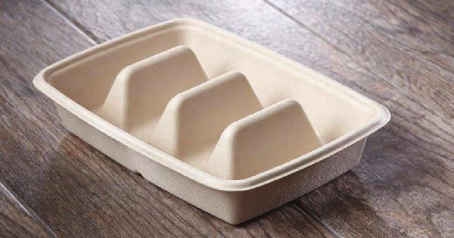 These soak-proof compostable bases offer longer, stronger storage for heavy, saucy foods.