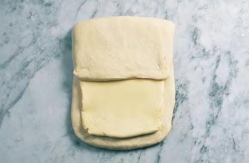 Roll dough to a rectangle about 3 times as long as it is wide and about 1 2 in. (1 1.5 cm) thick.