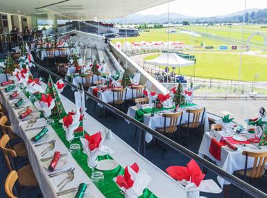 Terrace Restaurant Dining LEVEL 1, MEMBERS STAND WITH FIRST CLASS VIEWS OVER THE BIRDCAGE AND THE TRACK Trentham s terraced, premier restaurant gives you a stunning outlook and provides the perfect