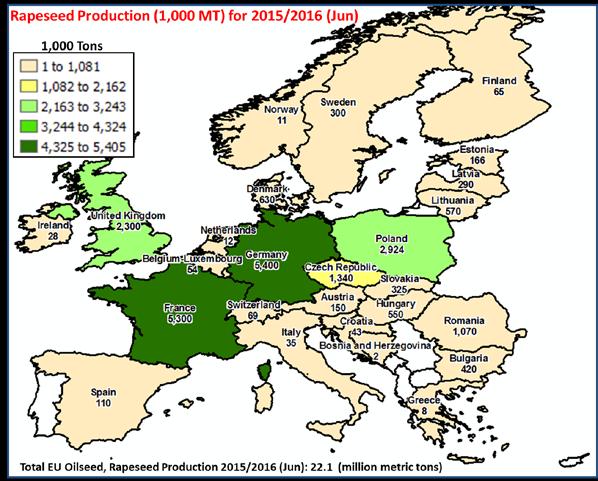 Dryness in central areas of Europe, particularly in Poland and Germany, has caused increased concerns, but soil moisture remains adequate for further crop growth.