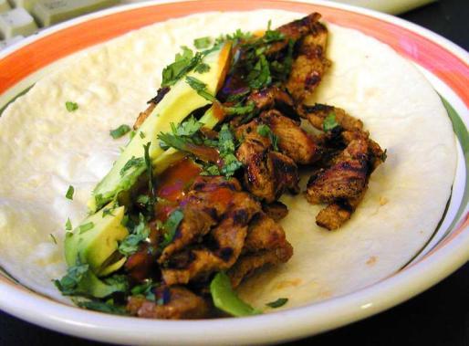 95 (For Groups of 20 or More) Includes everything you need to build your own burrito: Fresh Flour Tortillas Fajita Style Chicken Steak with Onions, Peppers, and Tomatoes.