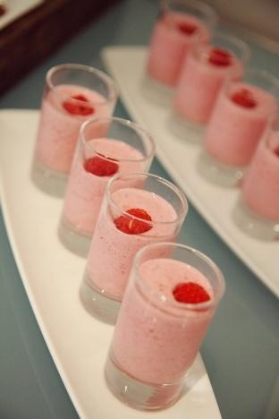 quiche Sweet canapés RUB 200 Sorbet of lemon or strawberry in shooter Strawberry pannacotta Chocolate