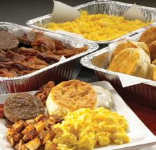 NEW BREAKFAST PACKAGE DEALS Always handcrafted in our scratch kitchen. Americana Breakfast Buffet FIESTA BREAKFAST PACKAGE DEAL Serves 8 to 10 92