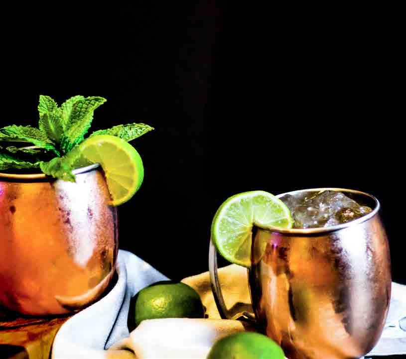 Moscow Mule deep eddy vodka mixed with fresh lime and ginger beer *for a fruity twist, substitute any of